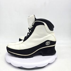 Timberland Shoe Women's 7M Euro Dub Spin Ankle Boots White & Black Leather